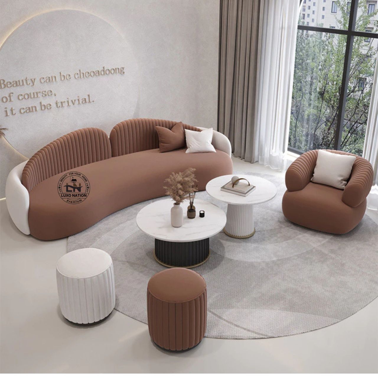 Luxo Nation New Arrival: Luxury Sofa Set – Modern, Chic & Space-Saving